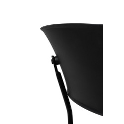 Krzesło czarne loftowe industrialne metalowe JETT  Krzesło czarne loftowe industrialne metalowe JETT