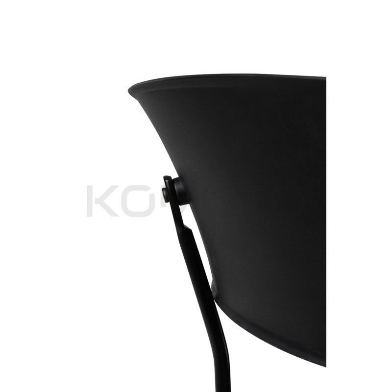 Krzesło czarne loftowe industrialne metalowe JETT  Krzesło czarne loftowe industrialne metalowe JETT