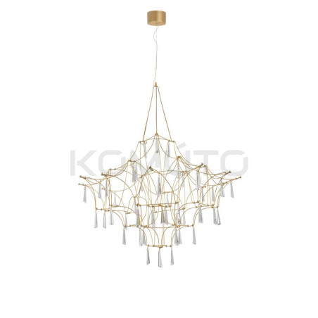 Kryształowy Żyrandol Crystal Rain 80 złoty nowoczesny