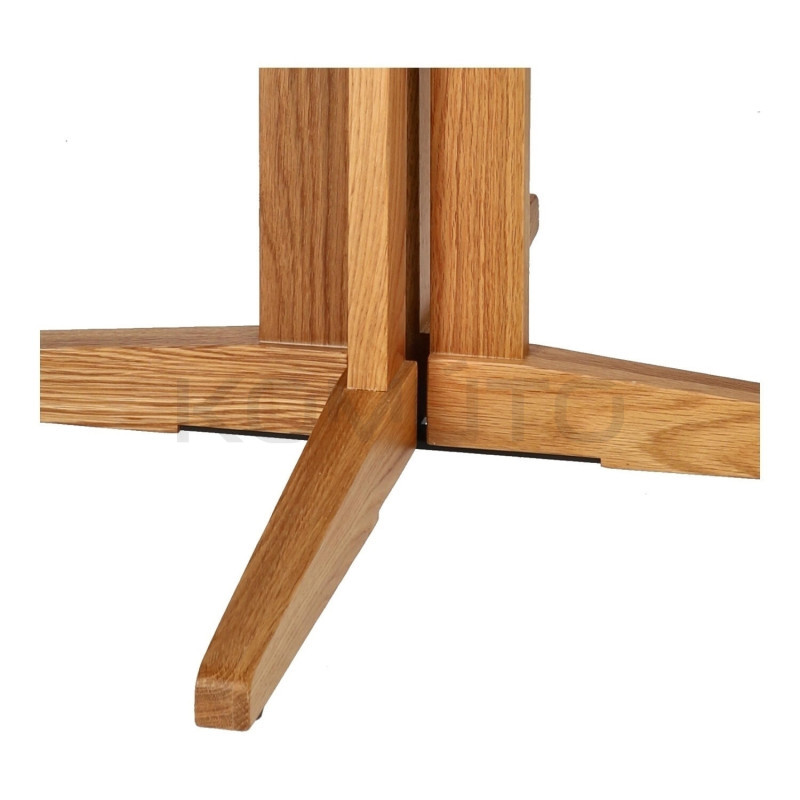 Mały Stół okrągły Brich 80 dębowa noga biały blat  Mały Stół okrągły Brich 80 dębowa noga biały blat