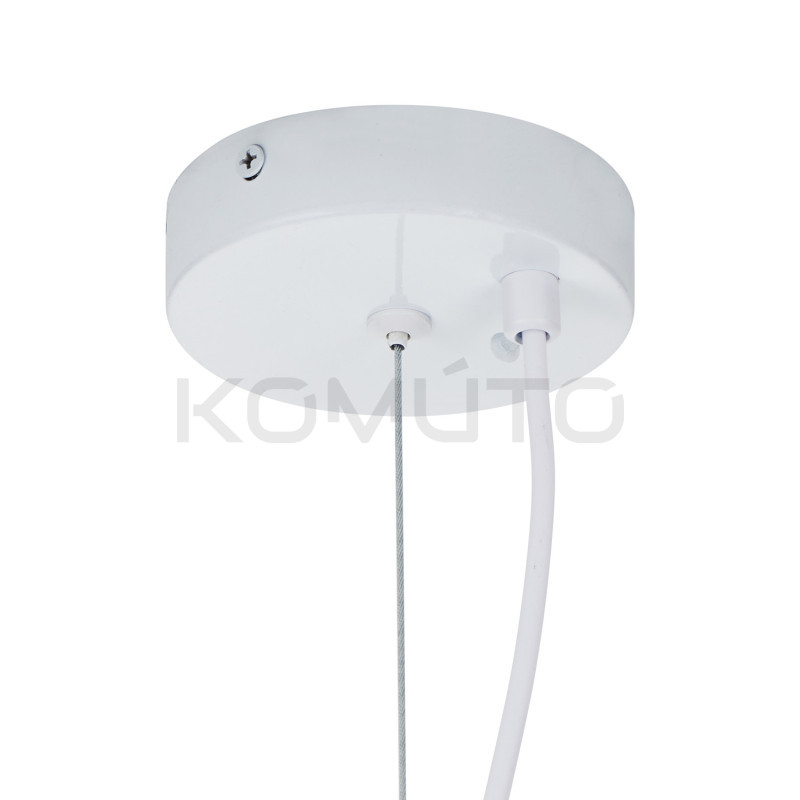 Lampa wisząca STONE FLAT biała 60 morficzna w stylu boho Lampa wisząca STONE FLAT biała 60 morficzna w stylu boho