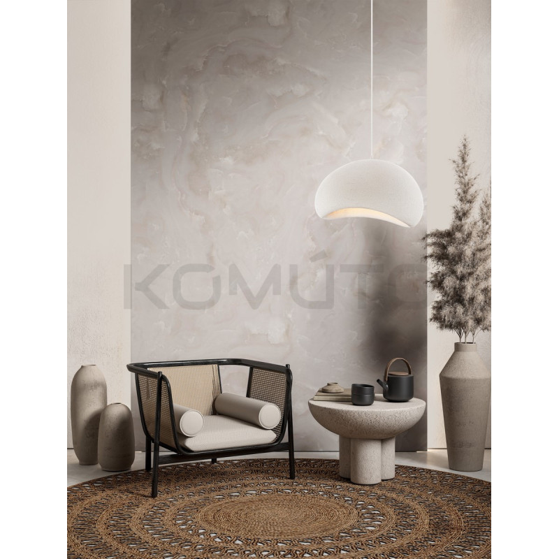 Lampa wisząca Wabi 60 biała w stylu boho, japandi, scandi Lampa wisząca Wabi 60 biała w stylu boho, japandi, scandi