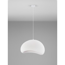 Lampa wisząca Wabi 60 biała w stylu boho, japandi, scandi Lampa wisząca Wabi 60 biała w stylu boho, japandi, scandi