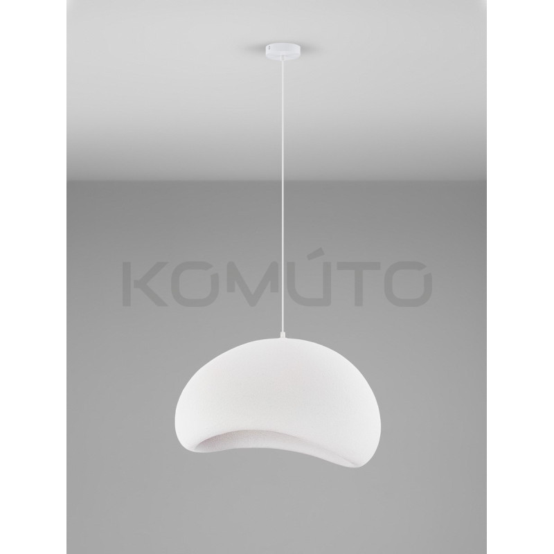 Lampa wisząca Wabi 60 biała w stylu boho, japandi, scandi Lampa wisząca Wabi 60 biała w stylu boho, japandi, scandi
