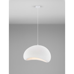 Lampa wisząca Wabi 60 biała w stylu boho, japandi, scandi Lampa wisząca Wabi 60 biała w stylu boho, japandi, scandi