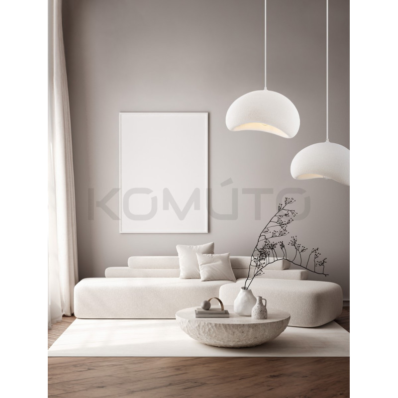 Lampa wisząca Wabi 40 biała styl japani, boho, skanynawski Lampa wisząca Wabi 40 biała styl japani, boho, skanynawski