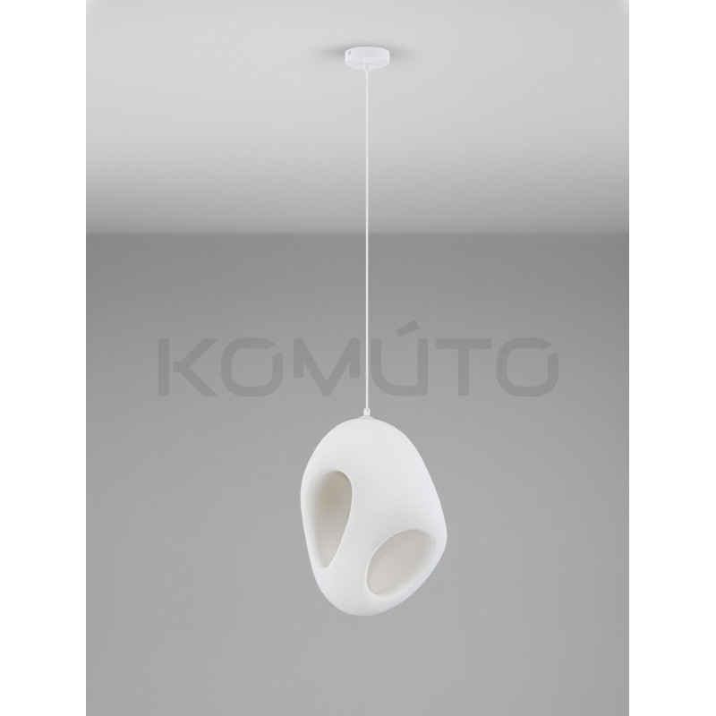 Lampa wisząca Wabi 30 biała kokon w stylu boho, japandi Lampa wisząca Wabi 30 biała kokon w stylu boho, japandi