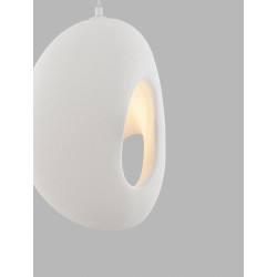 Lampa wisząca Wabi 30 biała kokon w stylu boho, japandi Lampa wisząca Wabi 30 biała kokon w stylu boho, japandi