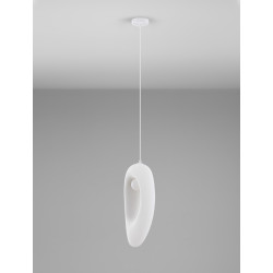 Lampa wisząca Wabi 18 biała w stylu japandi boho skandynawskim Lampa wisząca Wabi 18 biała w stylu japandi boho skandynawskim