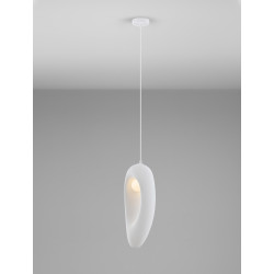Lampa wisząca Wabi 18 biała w stylu japandi boho skandynawskim Lampa wisząca Wabi 18 biała w stylu japandi boho skandynawskim