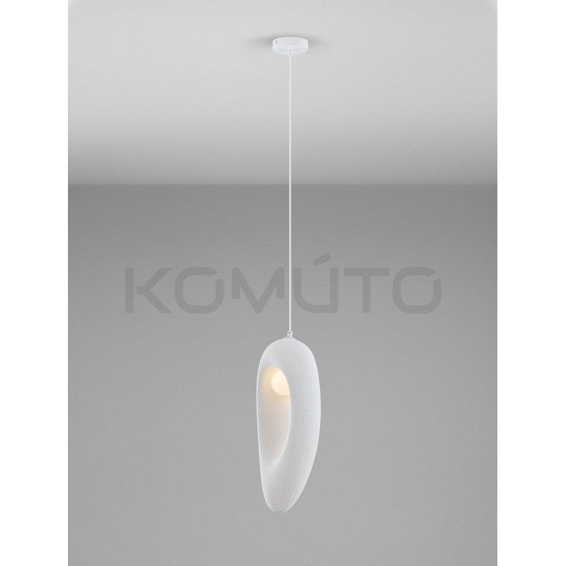 Lampa wisząca Wabi 18 biała w stylu japandi boho skandynawskim Lampa wisząca Wabi 18 biała w stylu japandi boho skandynawskim
