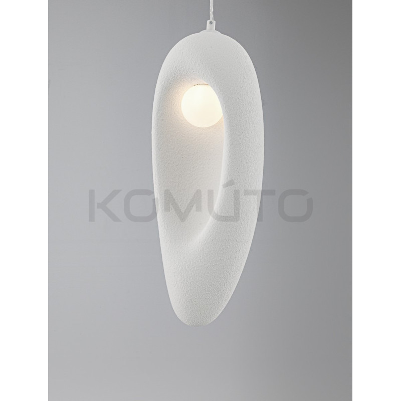 Lampa wisząca Wabi 18 biała w stylu japandi boho skandynawskim Lampa wisząca Wabi 18 biała w stylu japandi boho skandynawskim