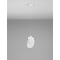 Lampa wisząca Wabi 20 biała w stylu japandi boho rustykalnym Lampa wisząca Wabi 20 biała w stylu japandi boho rustykalnym