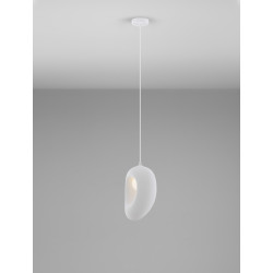 Lampa wisząca Wabi 20 biała w stylu japandi boho rustykalnym Lampa wisząca Wabi 20 biała w stylu japandi boho rustykalnym