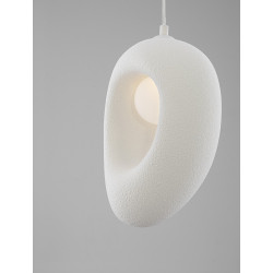 Lampa wisząca Wabi 20 biała w stylu japandi boho rustykalnym Lampa wisząca Wabi 20 biała w stylu japandi boho rustykalnym