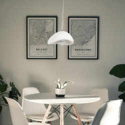 Lampa wisząca STONE biała 30 boho nieregularny kształt Lampa wisząca STONE biała 30 boho nieregularny kształt