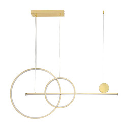 Pozioma Lampa wisząca NEW AGE LED złoty 120 nad stół Pozioma Lampa wisząca NEW AGE LED złoty 120 nad stół