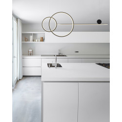 Pozioma Lampa wisząca NEW AGE LED czarna 120 nad stół Pozioma Lampa wisząca NEW AGE LED czarna 120 nad stół