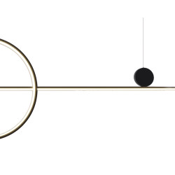 Pozioma Lampa wisząca NEW AGE LED czarna 120 nad stół Pozioma Lampa wisząca NEW AGE LED czarna 120 nad stół