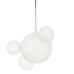 Lampa Wisząca Capri Line 3 biała jak bańki bąbelki do salonu