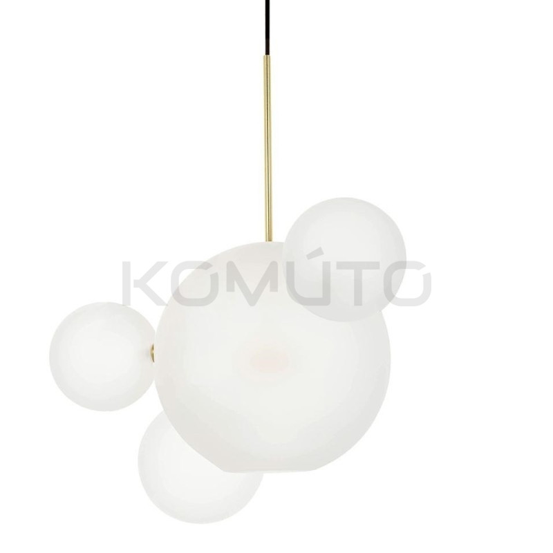 Lampa Wisząca Capri Line 3 biała jak bańki bąbelki do salonu