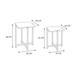 Stolik origami CLOVE w kolorze naturalnego drewna i czerni Stolik origami CLOVE w kolorze naturalnego drewna i czerni