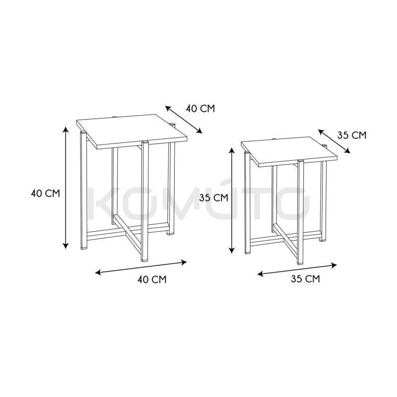 Stolik origami CLOVE w kolorze naturalnego drewna i czerni Stolik origami CLOVE w kolorze naturalnego drewna i czerni