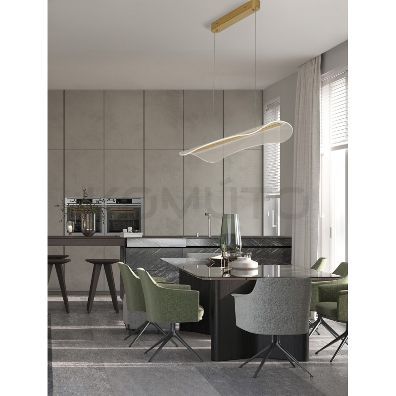 Duża lampa wisząca Light Long bezbarwny długi klosz nad stół Duża lampa wisząca Light Long bezbarwny długi klosz nad stół