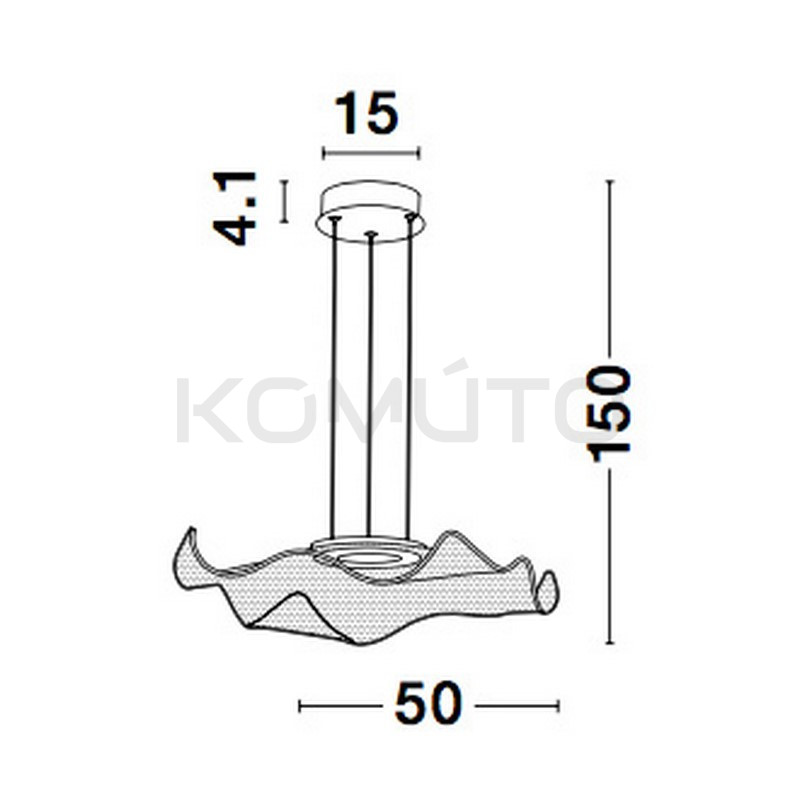Lampa wisząca Blowin 50 delikatna nowoczesna nad stół LED Lampa wisząca Blowin 50 delikatna nowoczesna nad stół LED