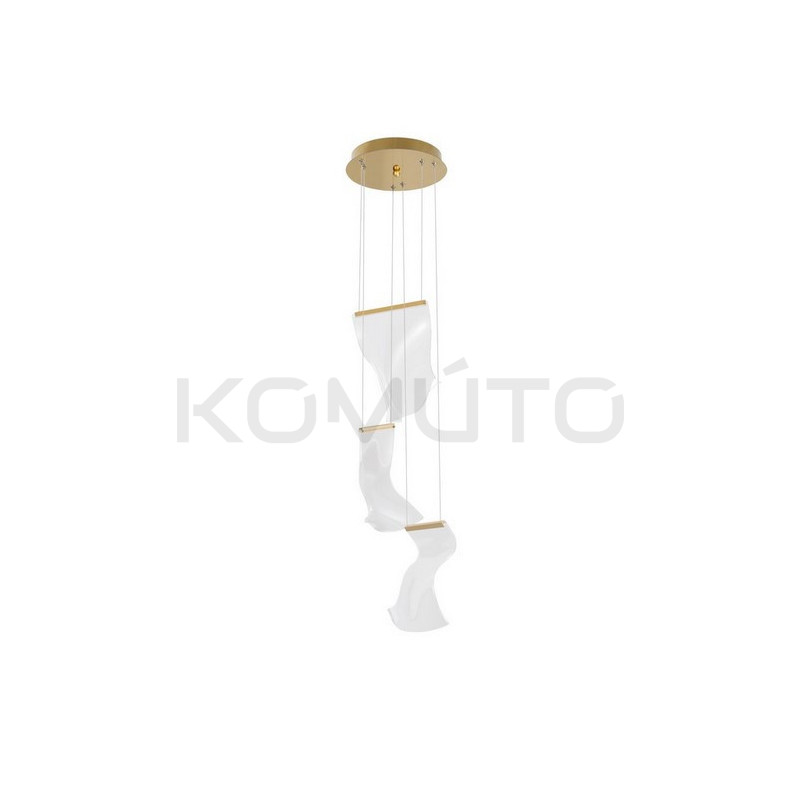 Lampa wisząca Blowin LED 3 klosze o nieregularnych kształtach