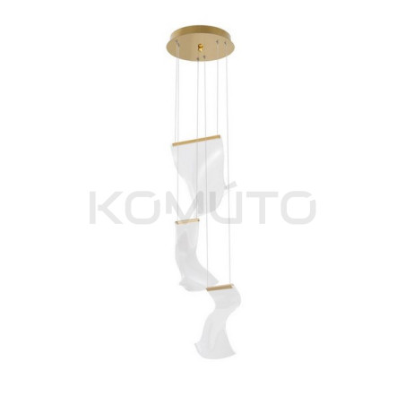 Lampa wisząca Blowin LED 3 klosze o nieregularnych kształtach