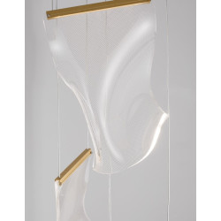 Lampa wisząca Blowin LED 3 klosze o nieregularnych kształtach