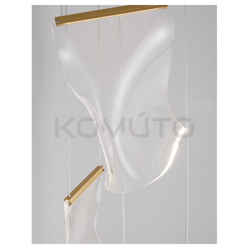 Lampa wisząca Blowin LED 3 klosze o nieregularnych kształtach