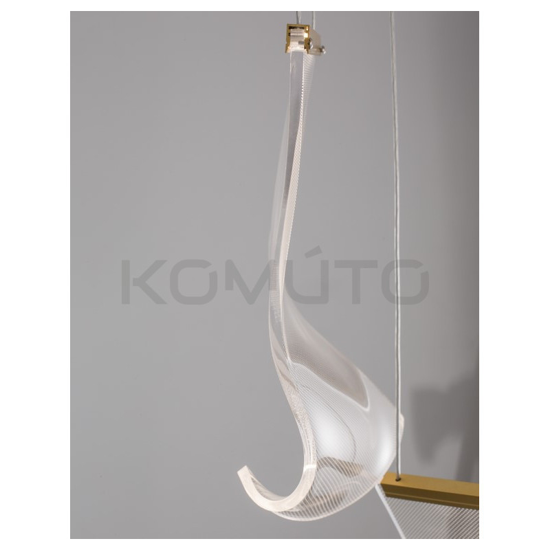 Lampa wisząca Blowin LED 3 klosze o nieregularnych kształtach