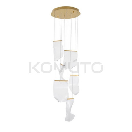 Lampa wisząca Blowin LED 6 kloszy jak dzwonki wietrzne
