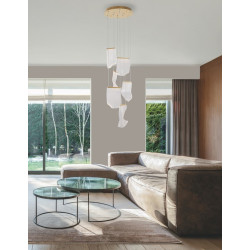 Lampa wisząca Blowin LED 6 kloszy jak dzwonki wietrzne Lampa wisząca Blowin LED 6 kloszy jak dzwonki wietrzne