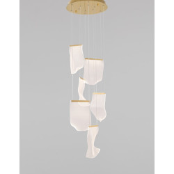 Lampa wisząca Blowin LED 6 kloszy jak dzwonki wietrzne Lampa wisząca Blowin LED 6 kloszy jak dzwonki wietrzne