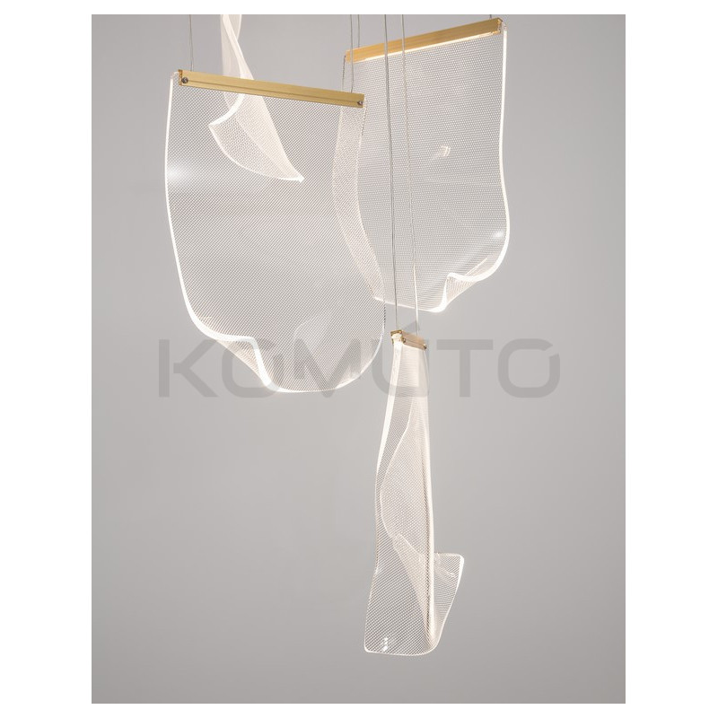 Lampa wisząca Blowin LED 6 kloszy jak dzwonki wietrzne Lampa wisząca Blowin LED 6 kloszy jak dzwonki wietrzne