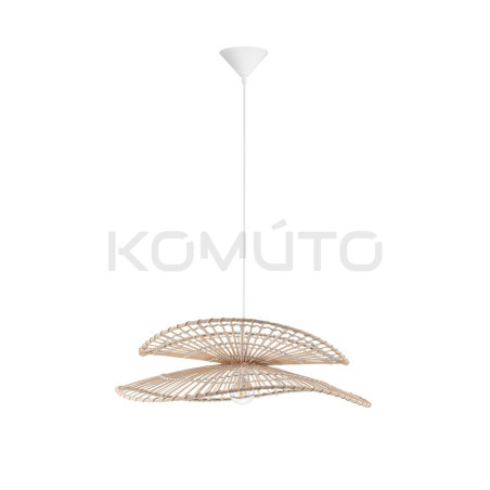 Lampa wisząca Samba 60 bambus rattan w stylu boho japandi