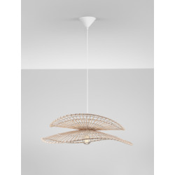 Lampa wisząca Samba 60 bambus rattan w stylu boho japandi