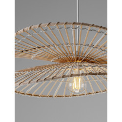 Lampa wisząca Samba 60 bambus rattan w stylu boho japandi