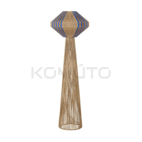 Lampa podłogowa Rope 152 sznurek naturalny niebieski