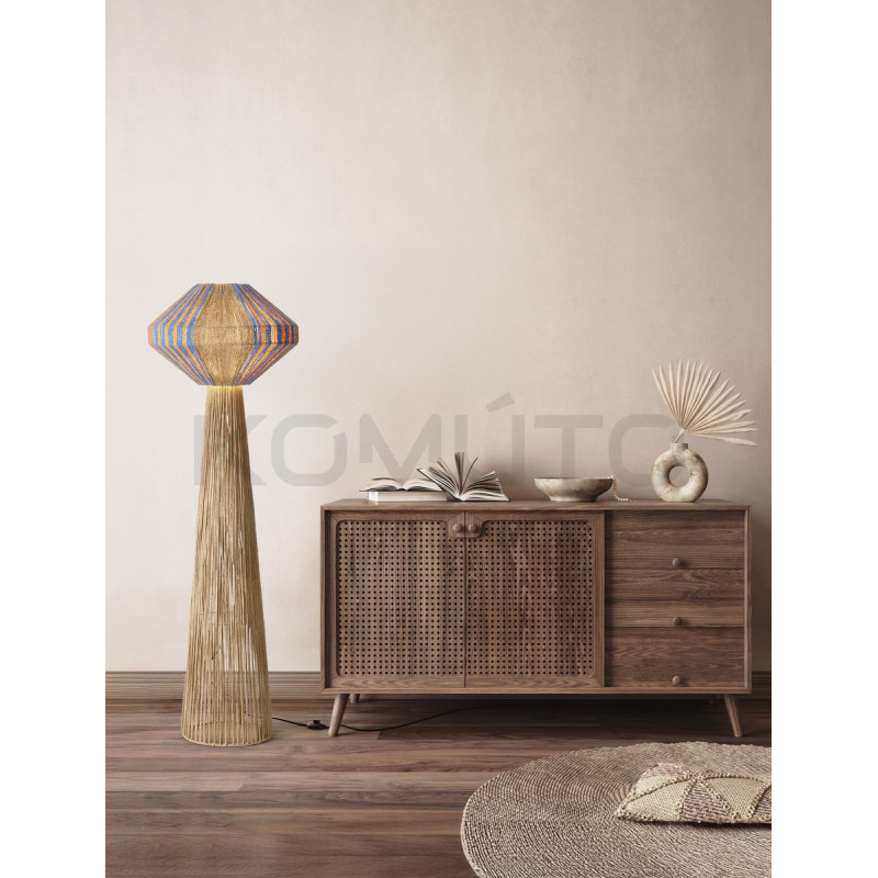 Lampa podłogowa Rope 152 sznurek naturalny niebieski Lampa podłogowa Rope 152 sznurek naturalny niebieski