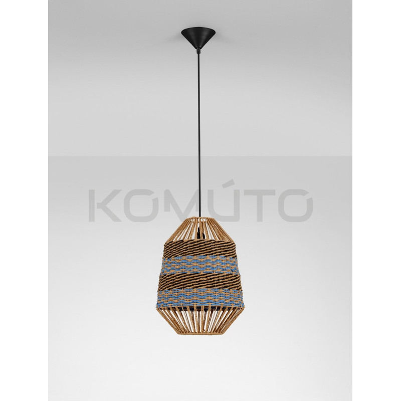 Retro lampa pleciona ze sznurka w stylu boho  Boryna 30 Retro lampa pleciona ze sznurka w stylu boho  Boryna 30