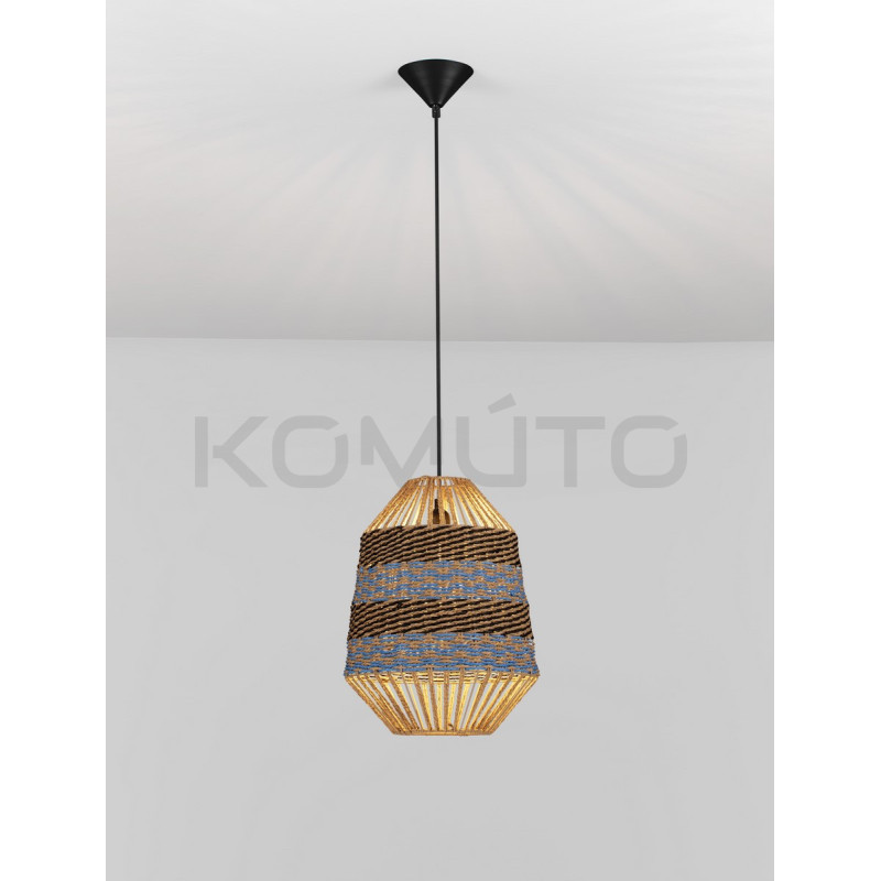 Retro lampa pleciona ze sznurka w stylu boho  Boryna 30 Retro lampa pleciona ze sznurka w stylu boho  Boryna 30