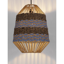 Retro lampa pleciona ze sznurka w stylu boho  Boryna 30 Retro lampa pleciona ze sznurka w stylu boho  Boryna 30