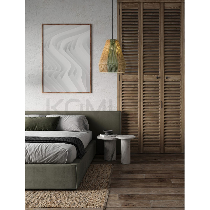 Naturalna lampa Greenzly sznurek naturalny zielone elemnty