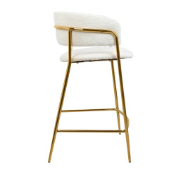 Nowoczesny biały Hoker glamour DELTA 65 złote nogi wygodny