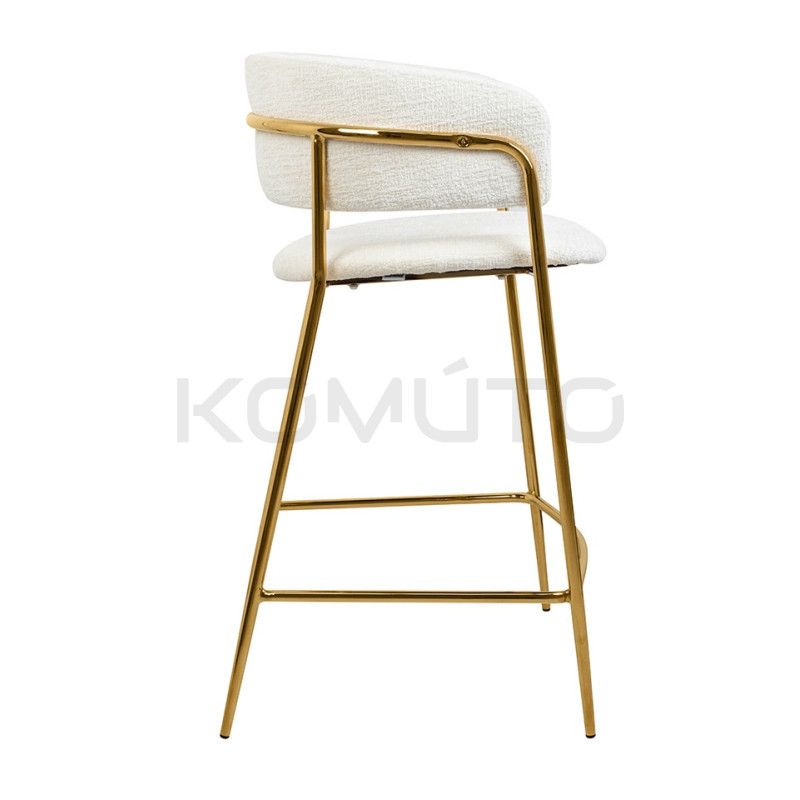 Nowoczesny biały Hoker glamour DELTA 65 złote nogi wygodny