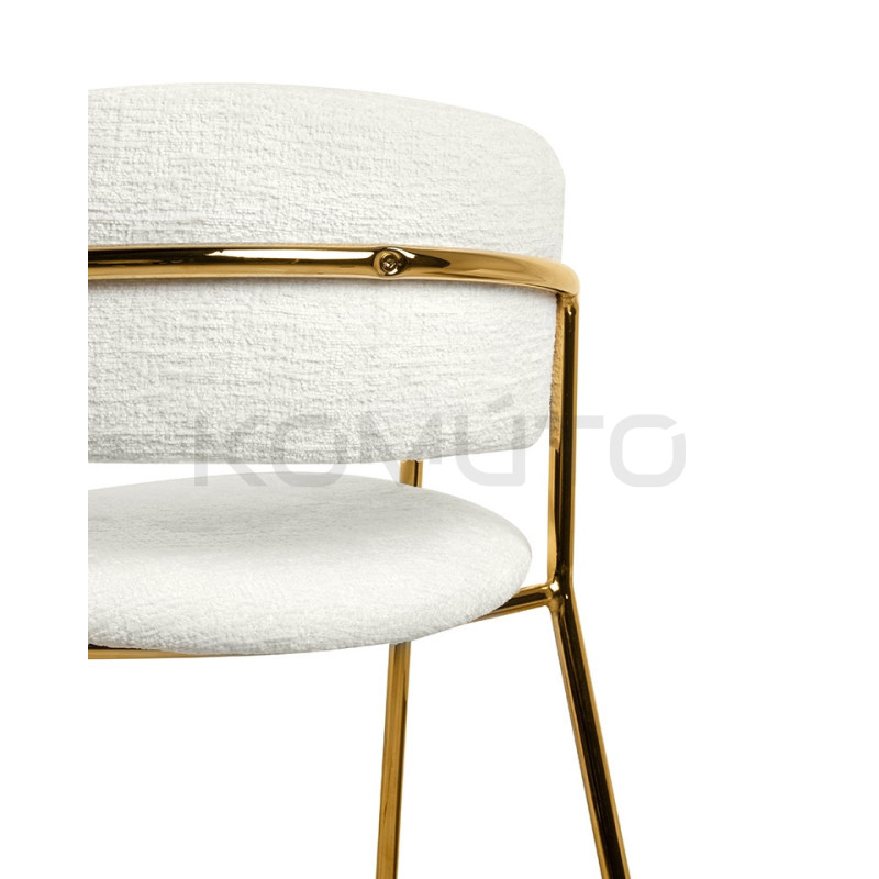 Nowoczesny biały Hoker glamour DELTA 65 złote nogi wygodny